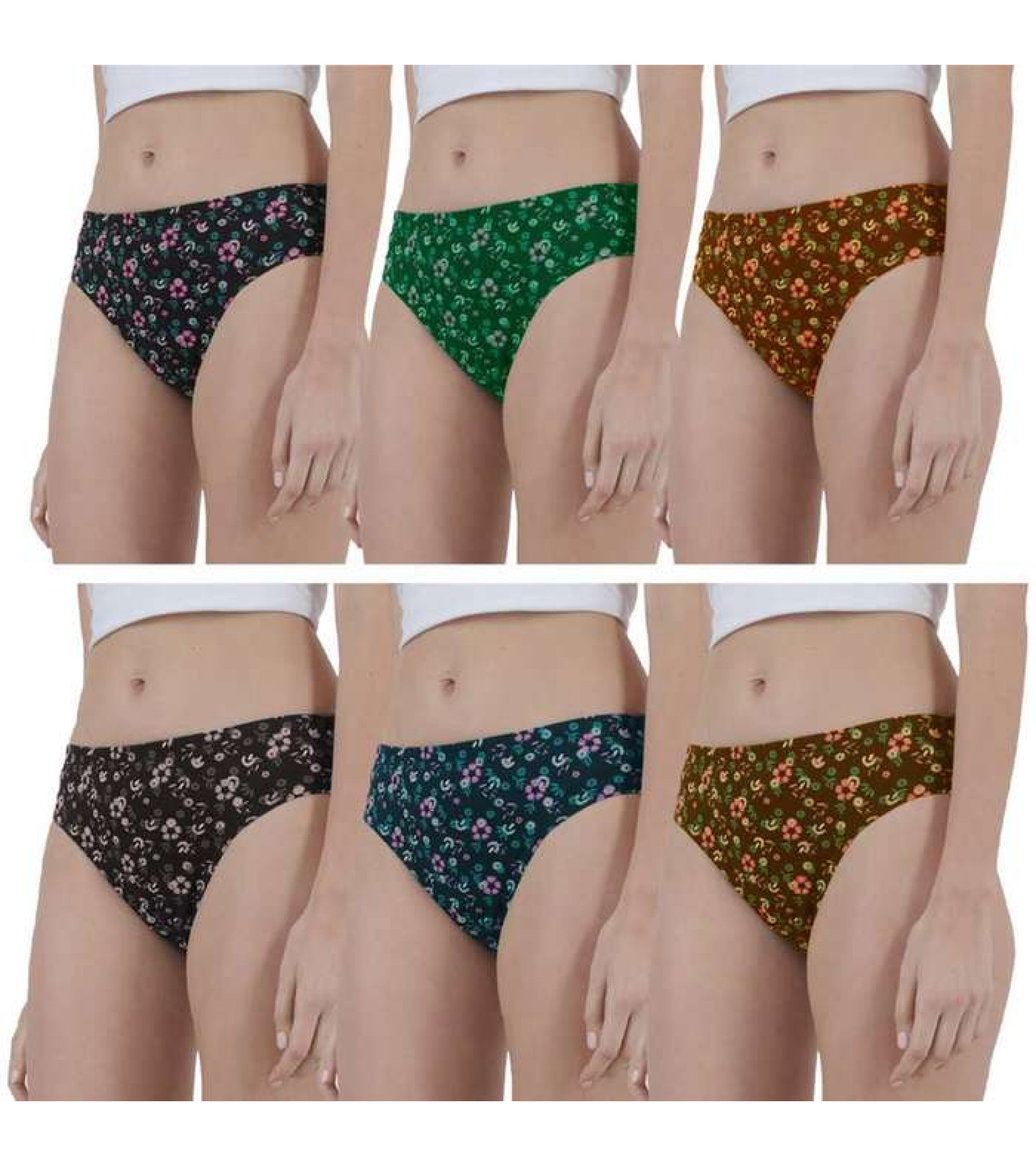 Vink Multicolor Womens Printed Panties Pack of 6